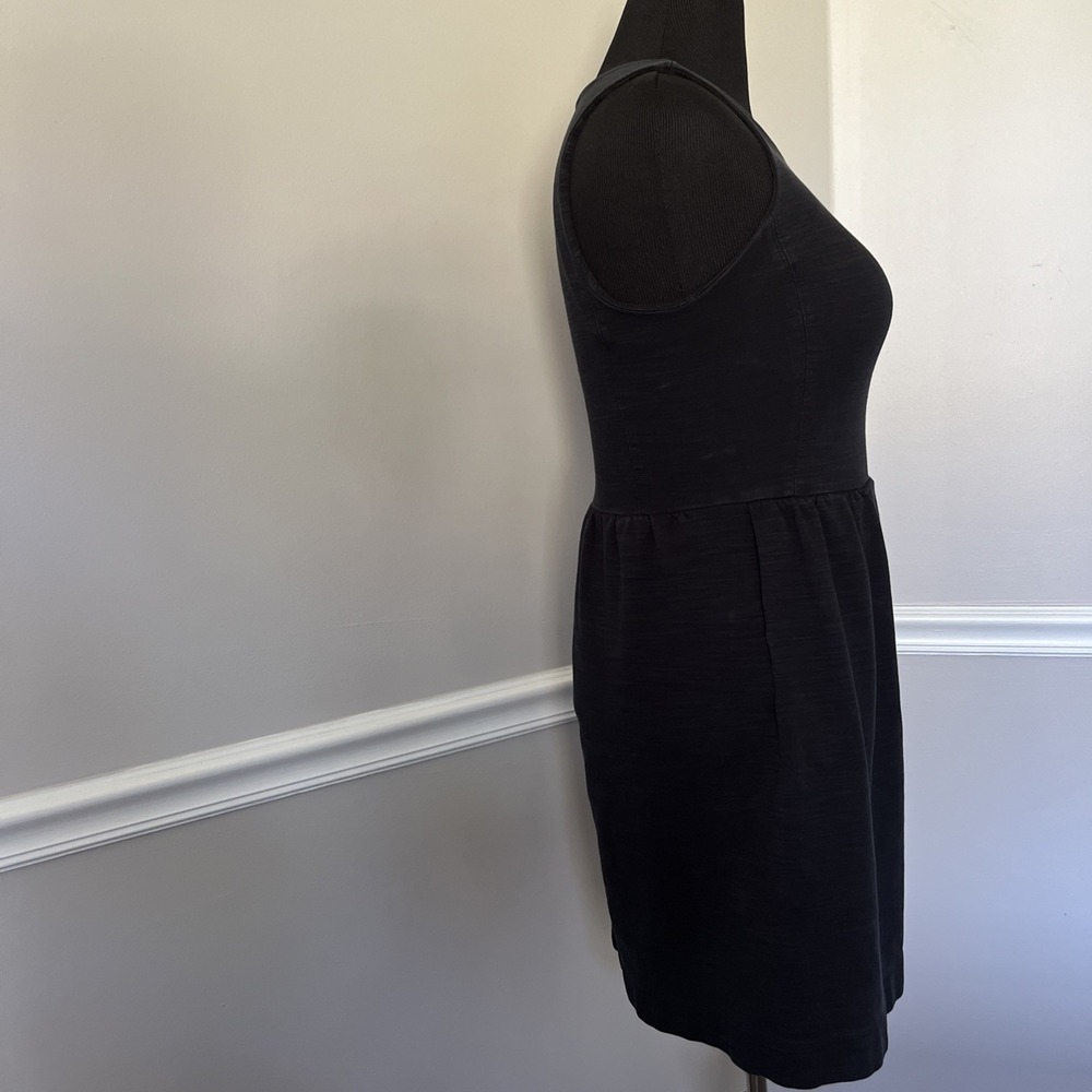 Madewell Size S Black‎ Spacedye Cotton Blend Sleeveless Midi Dress Whimsigoth - Picture 3 of 12